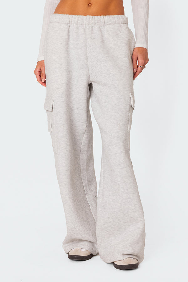 Wide Leg Cargo Sweatpants view 2