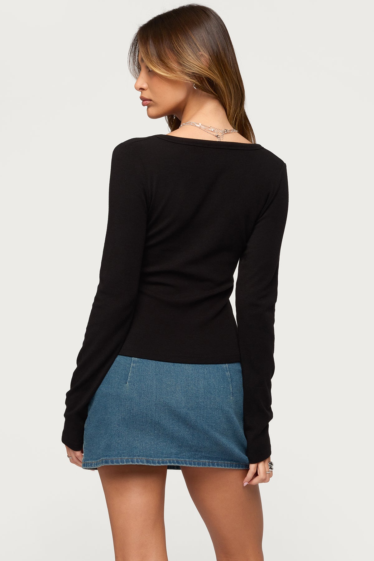 Doron V Neck Long Sleeve Top