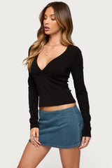 Doron V Neck Long Sleeve Top