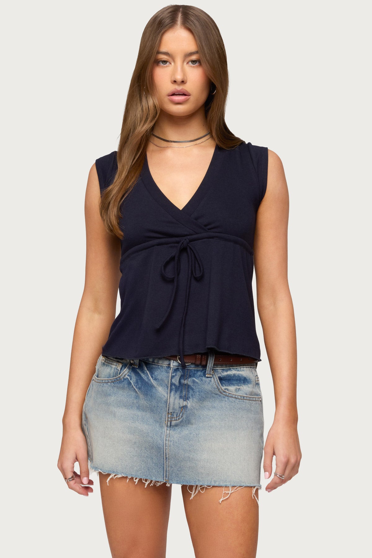 Rusanna V Neck Babydoll Top