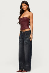 Magda Acid Wash Low Rise Baggy Jeans