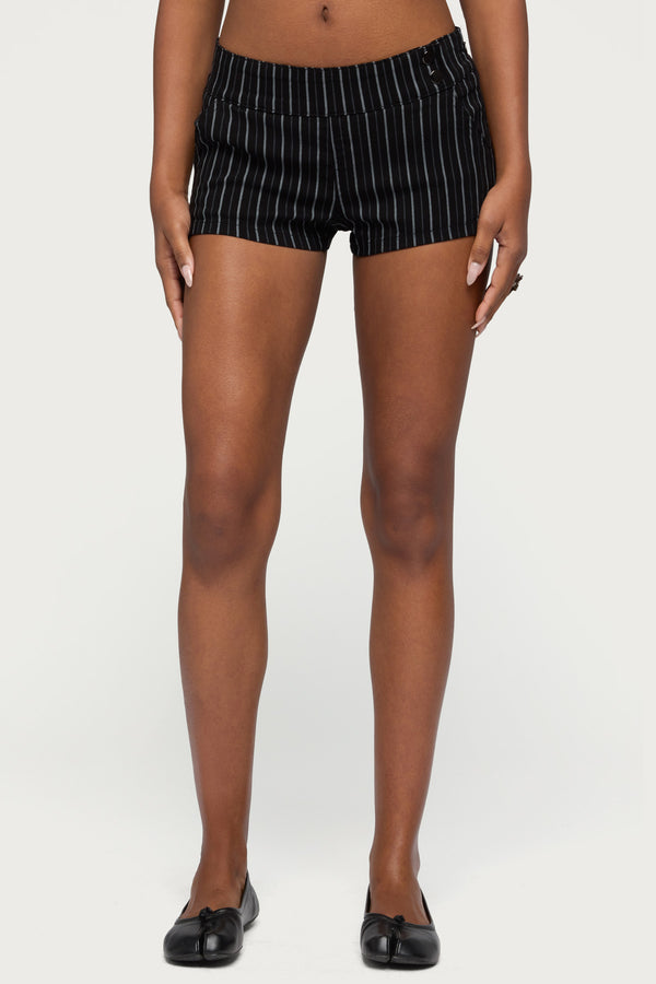 Violetta Striped Micro Shorts view 2