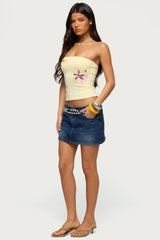 Braelyn Sequin Floral Tube Top