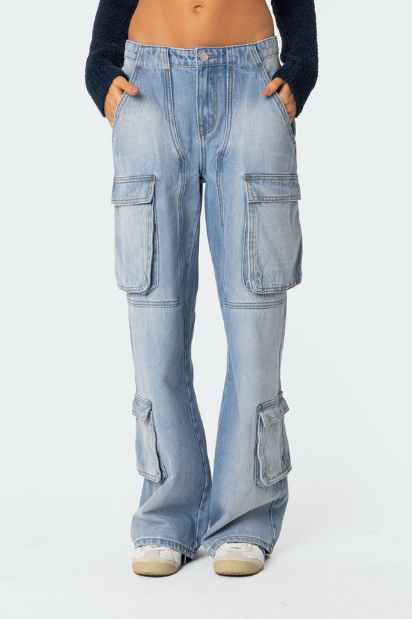 Tara Low Rise Baggy Cargo Jeans view 2
