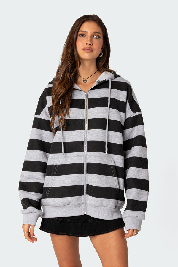 Maritza Oversized Zip Up Hoodie view 2