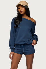 Juana Off Shoulder Lightweight Sweatshirt