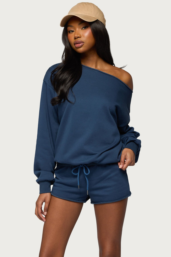 Juana Off Shoulder Lightweight Sweatshirt view 2