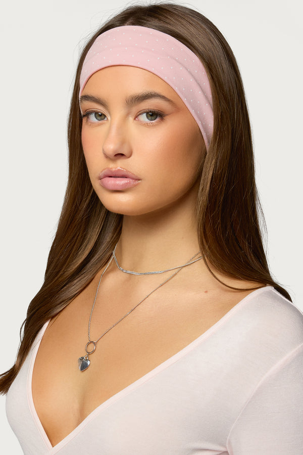 Polka Dot Printed Headband view 1