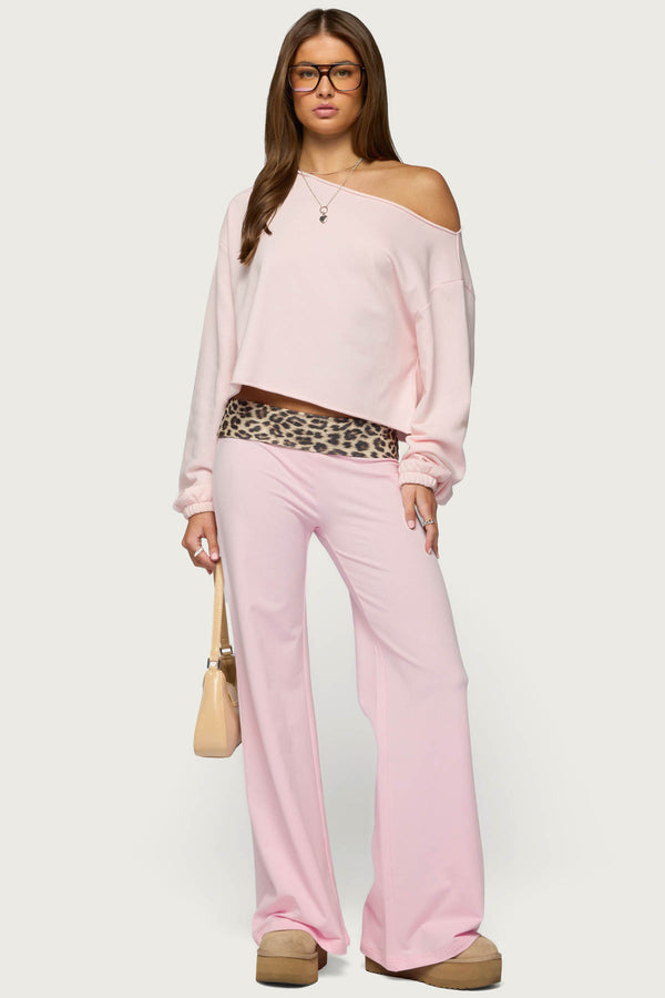 Leopard Foldover Pants view 1