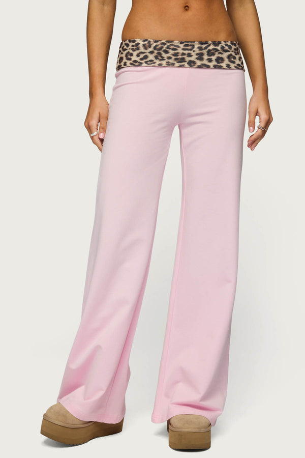 Leopard Foldover Pants view 2