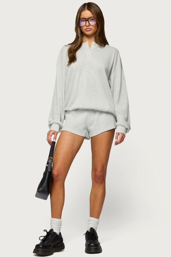 Baila Waffle Henley Top view 2