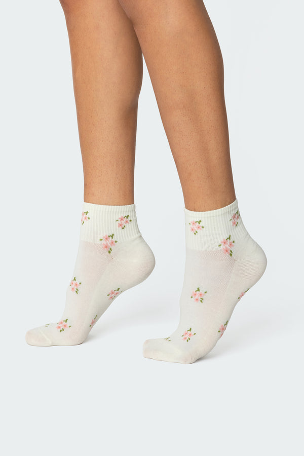 Floral Socks view 1