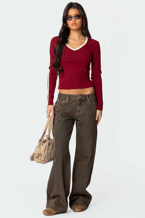 Zahra Mud Wash Low Rise Baggy Jeans view 2