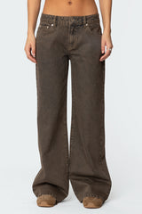 Zahra Mud Wash Low Rise Baggy Jeans