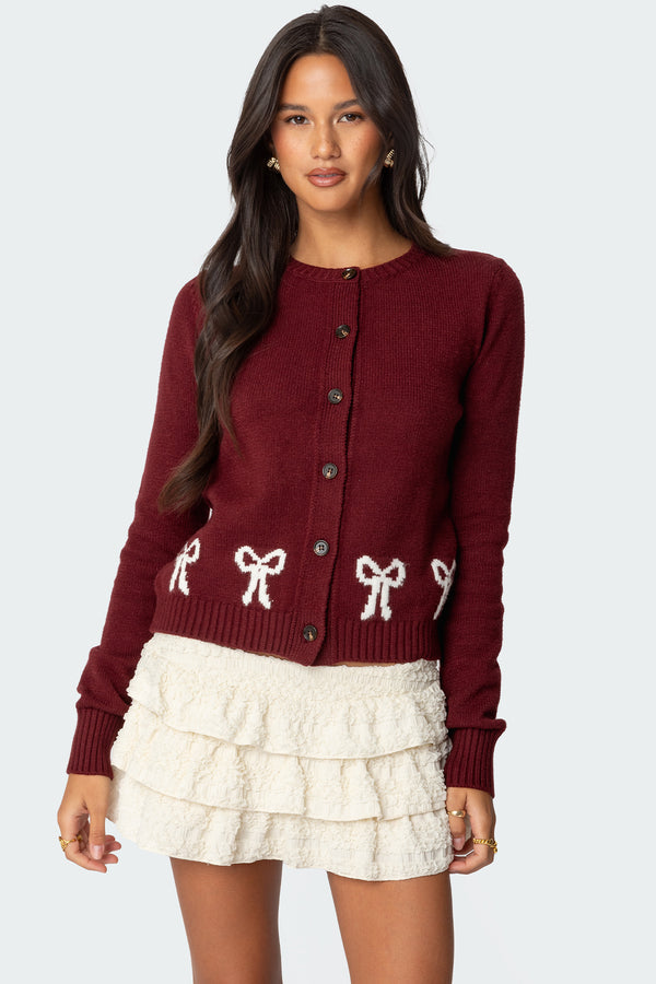 Rona Bow Knit Cardigan view 1