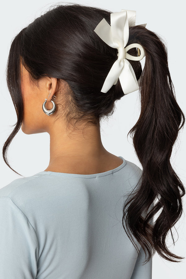 Satin Effect Bow Hair Clip view 1