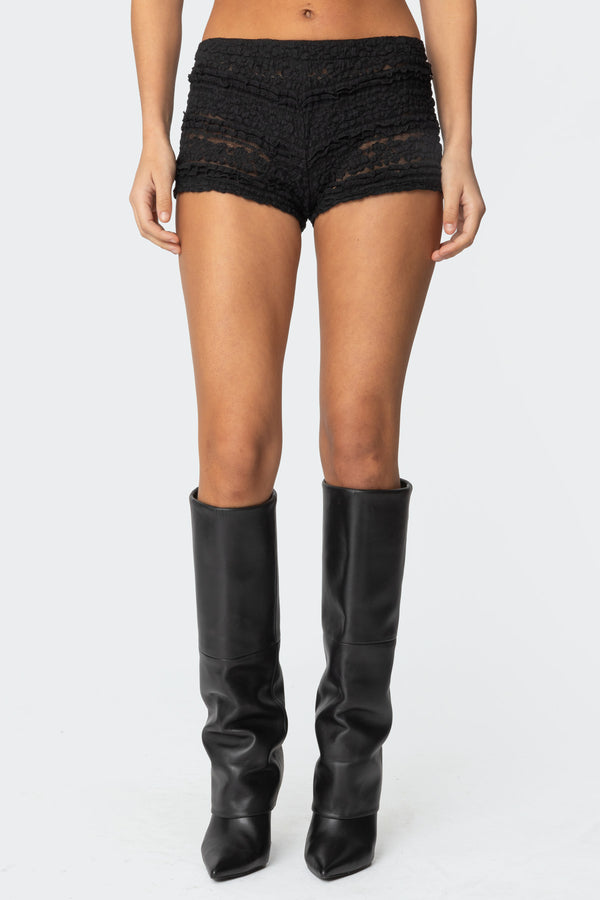 Maisley Sheer Lace Shorts view 2