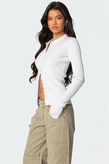 Mirielle Ribbed Knit Cardigan