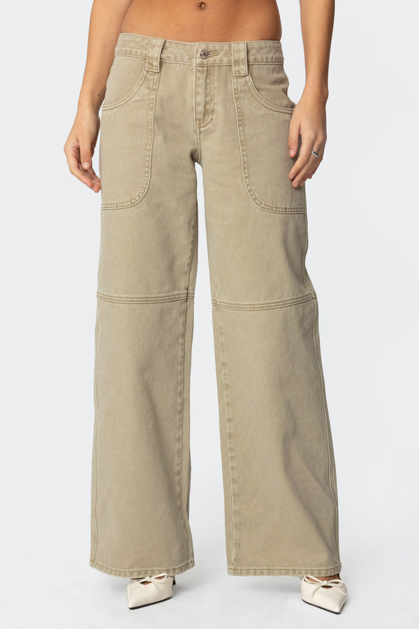 Morgan Low Rise Baggy Carpenter Jeans view 2