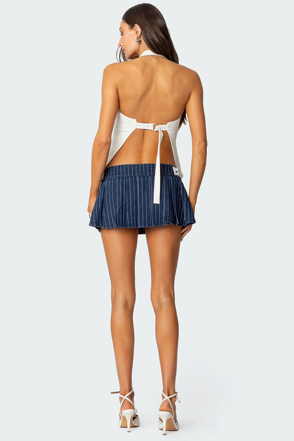 Yazi Backless Halter Top view 2