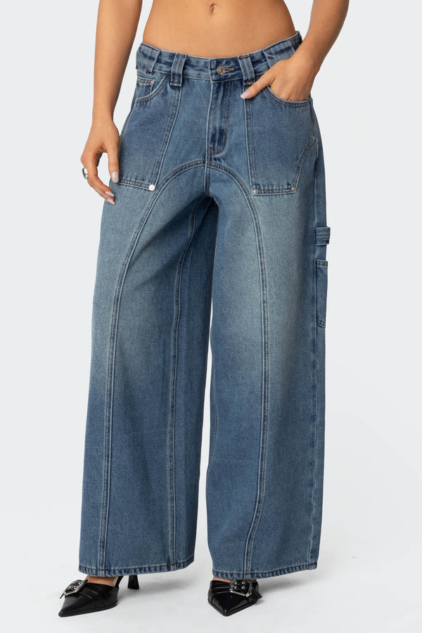 Tal Low Rise Baggy Carpenter Jeans view 2