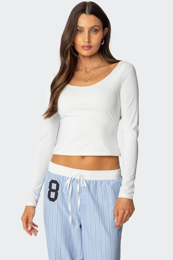 Millicent Wide Scoop Neck Top view 1