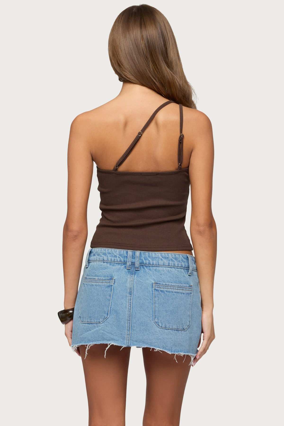 Calista Ribbed One Shoulder Top