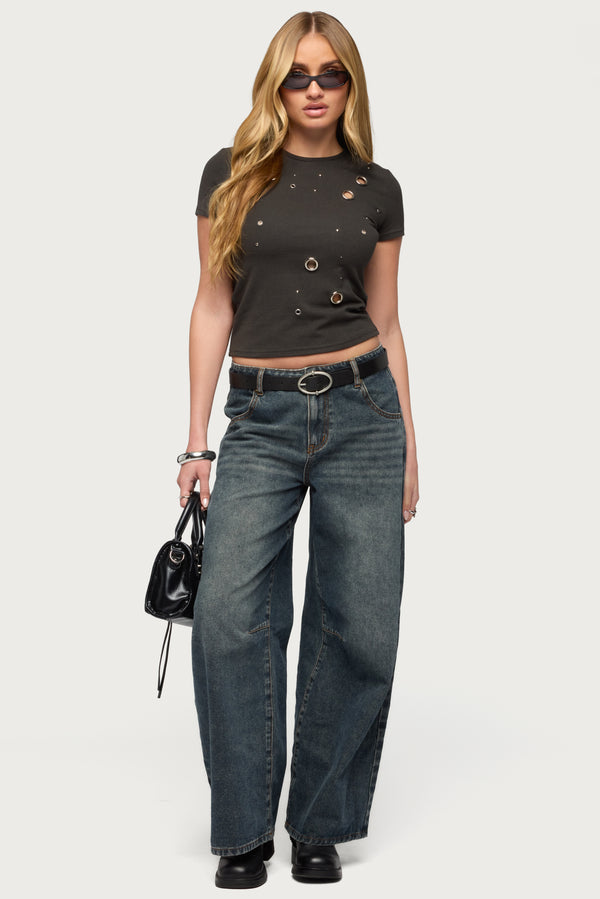 Aitana Grommet Stud T Shirt view 2