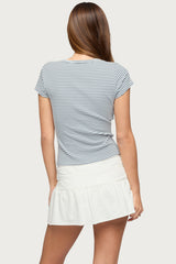 Kady Striped Henley T Shirt