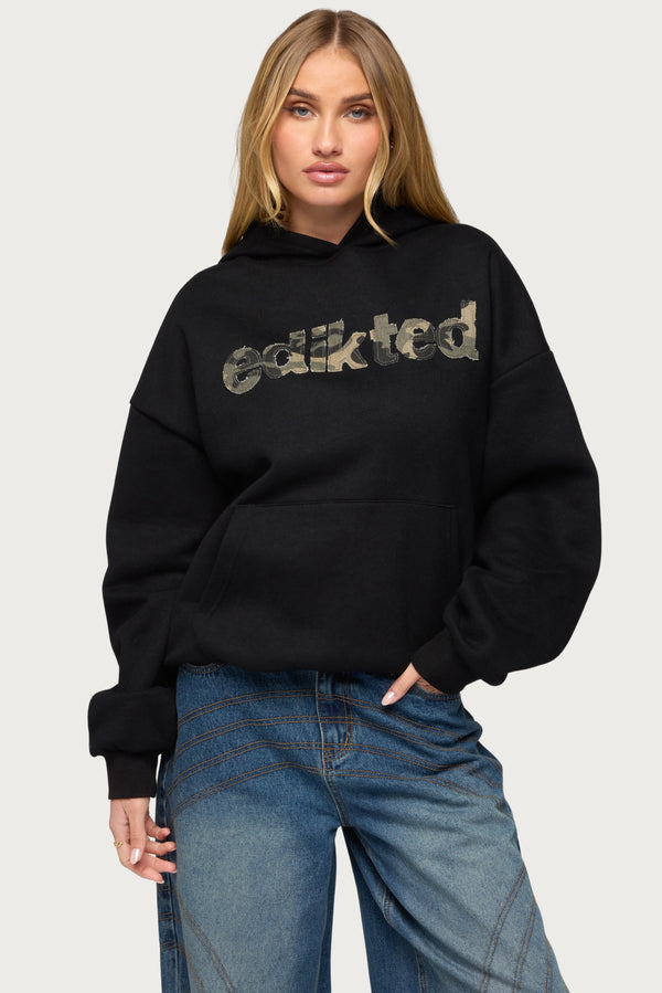 Camo Cutie Edikted Oversized Hoodie view 1