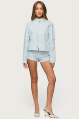 Myah Pinstripe Micro Shorts
