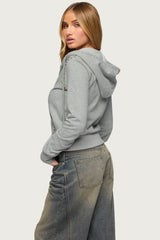 Patricia Studded Zip Up Hoodie