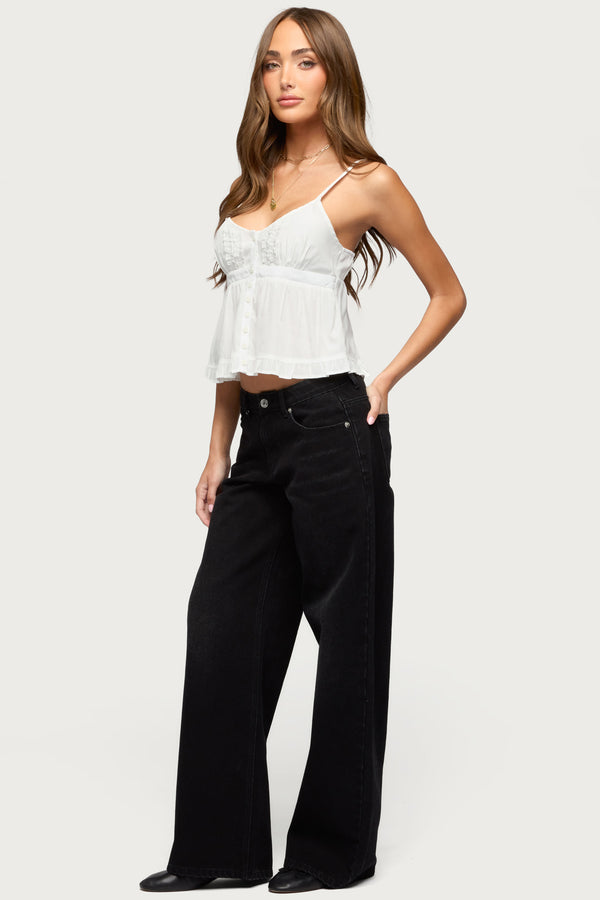 Raelynn Washed Low Rise Baggy Jeans view 1