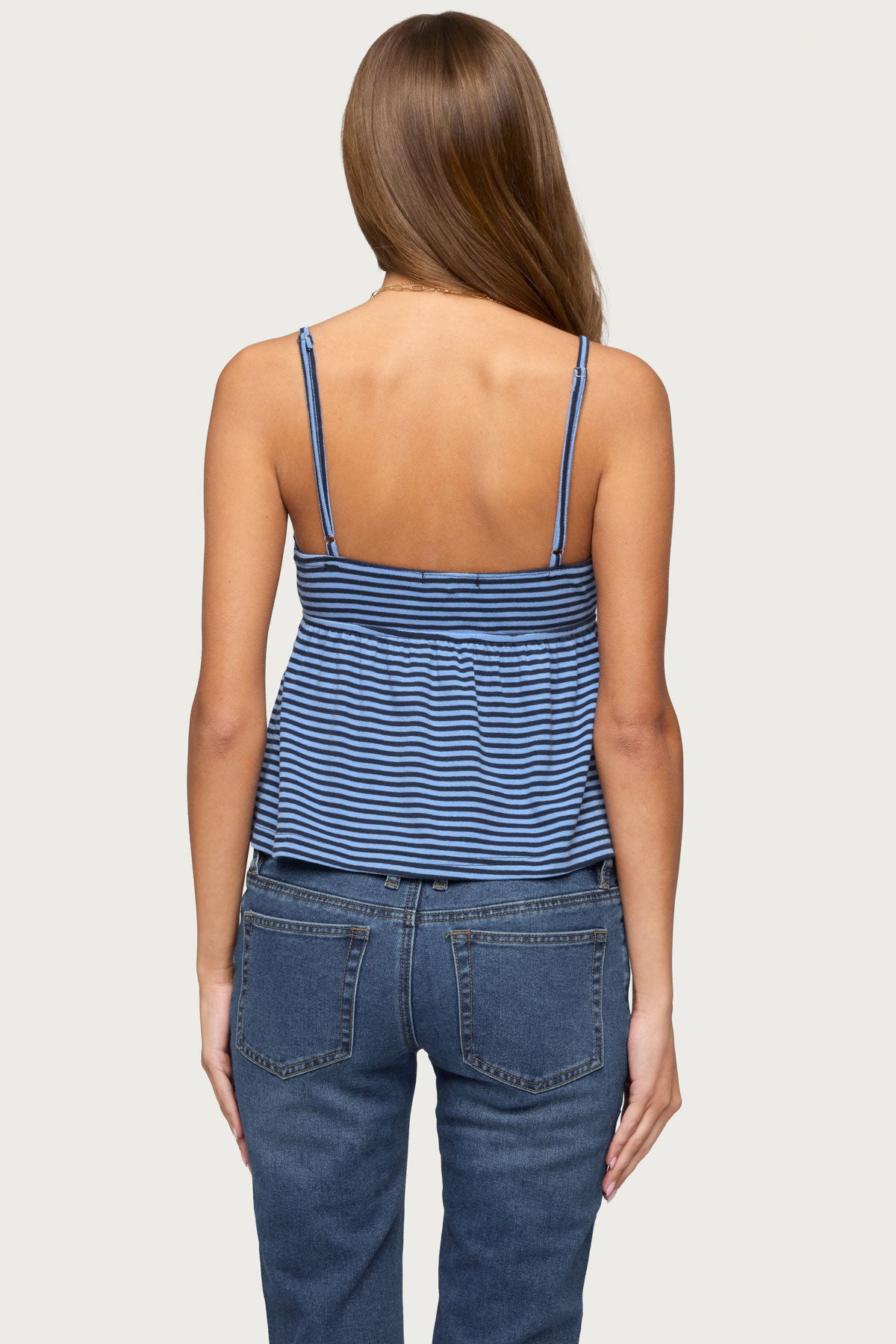 Orietta Striped Babydoll Top