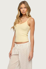 Aspyn V Neck Ribbed Tank Top