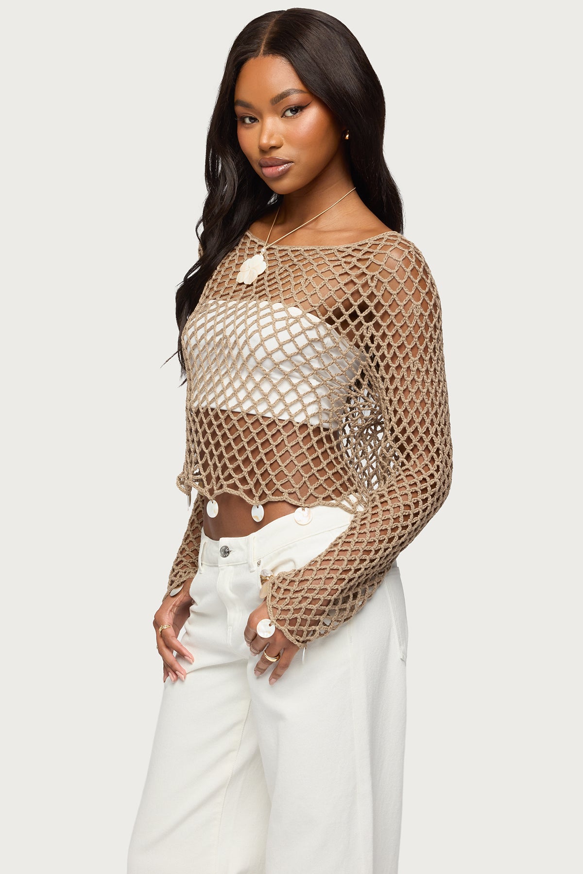 Macarena Crochet Charm Top