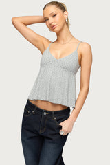 Kelli Floral Babydoll Tank Top