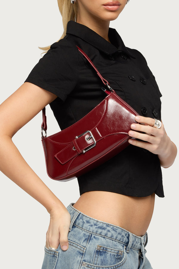 Buckle Up Faux Leather Bag view 1