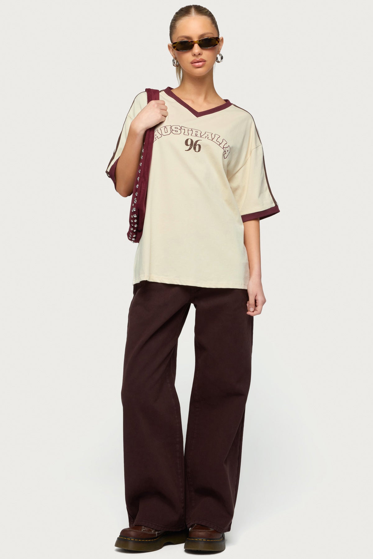 Australia 96 Contrast Oversized T Shirt