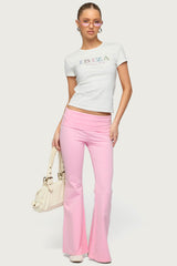 Petite Naomi Foldover Flared Leggings