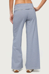Petite Lilah Striped Fold Over Pants