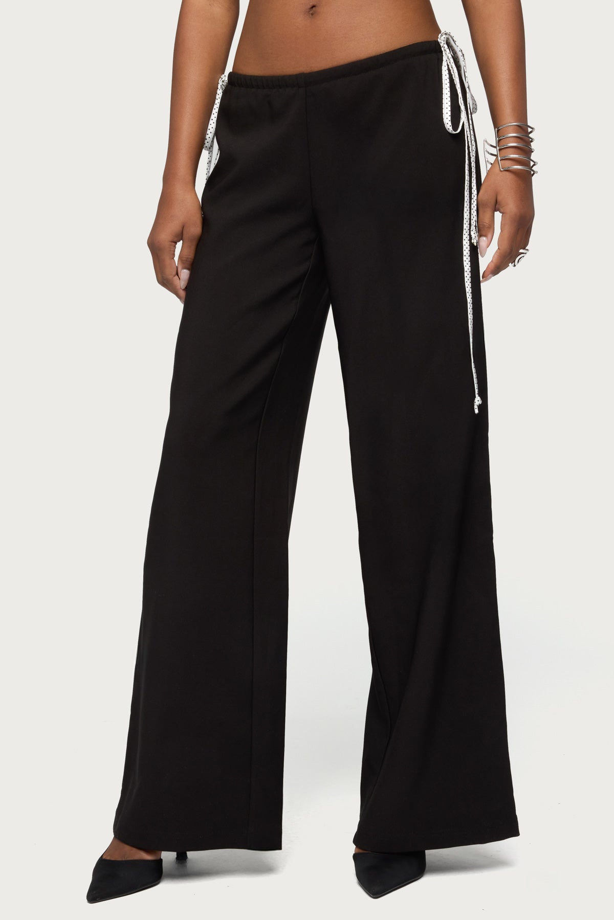 Mikah Dotted Ribbon Wide Leg Pants