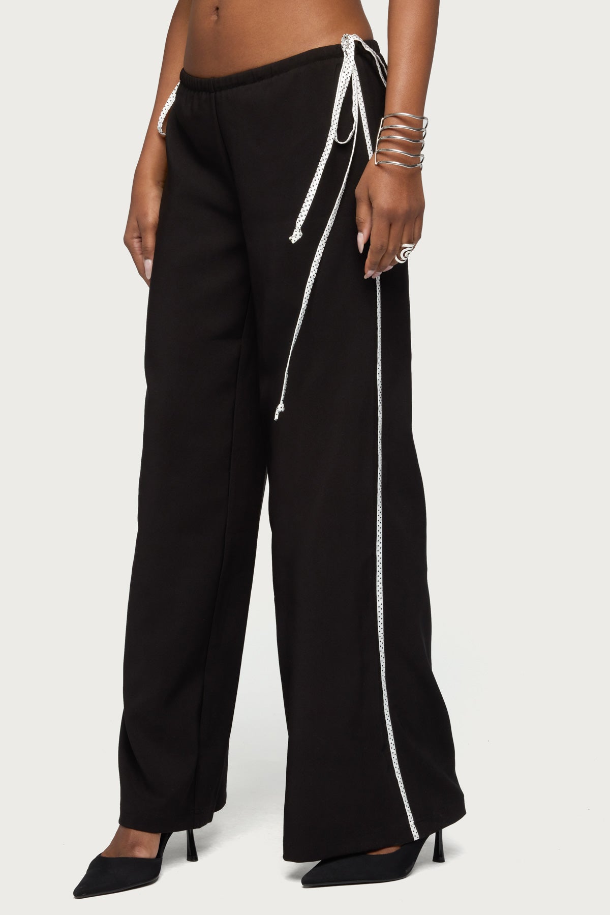 Mikah Dotted Ribbon Wide Leg Pants
