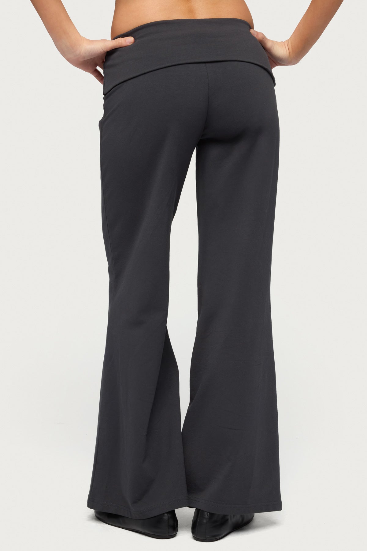 Petite Wide Leg Foldover Pants