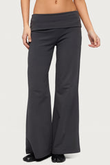 Petite Wide Leg Foldover Pants