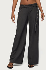 Cruz Double Belt Baggy Tailored Pants
