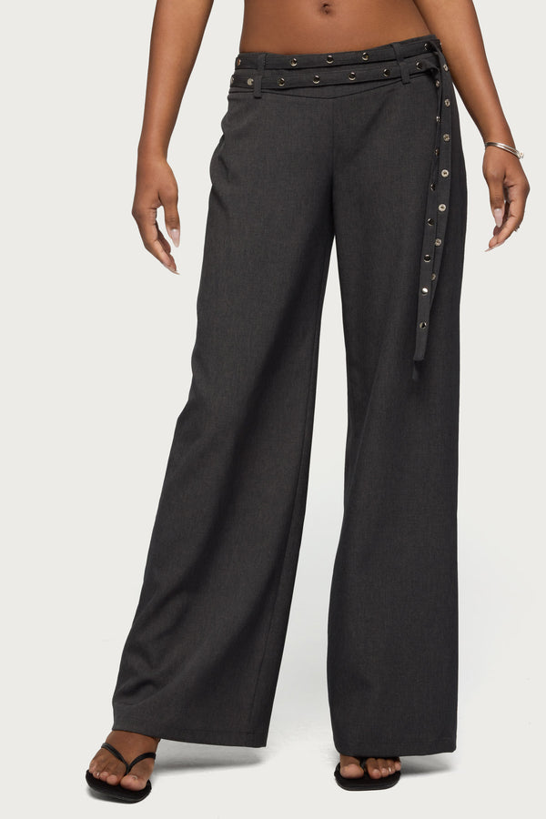 Cruz Double Belt Baggy Tailored Pants view 2
