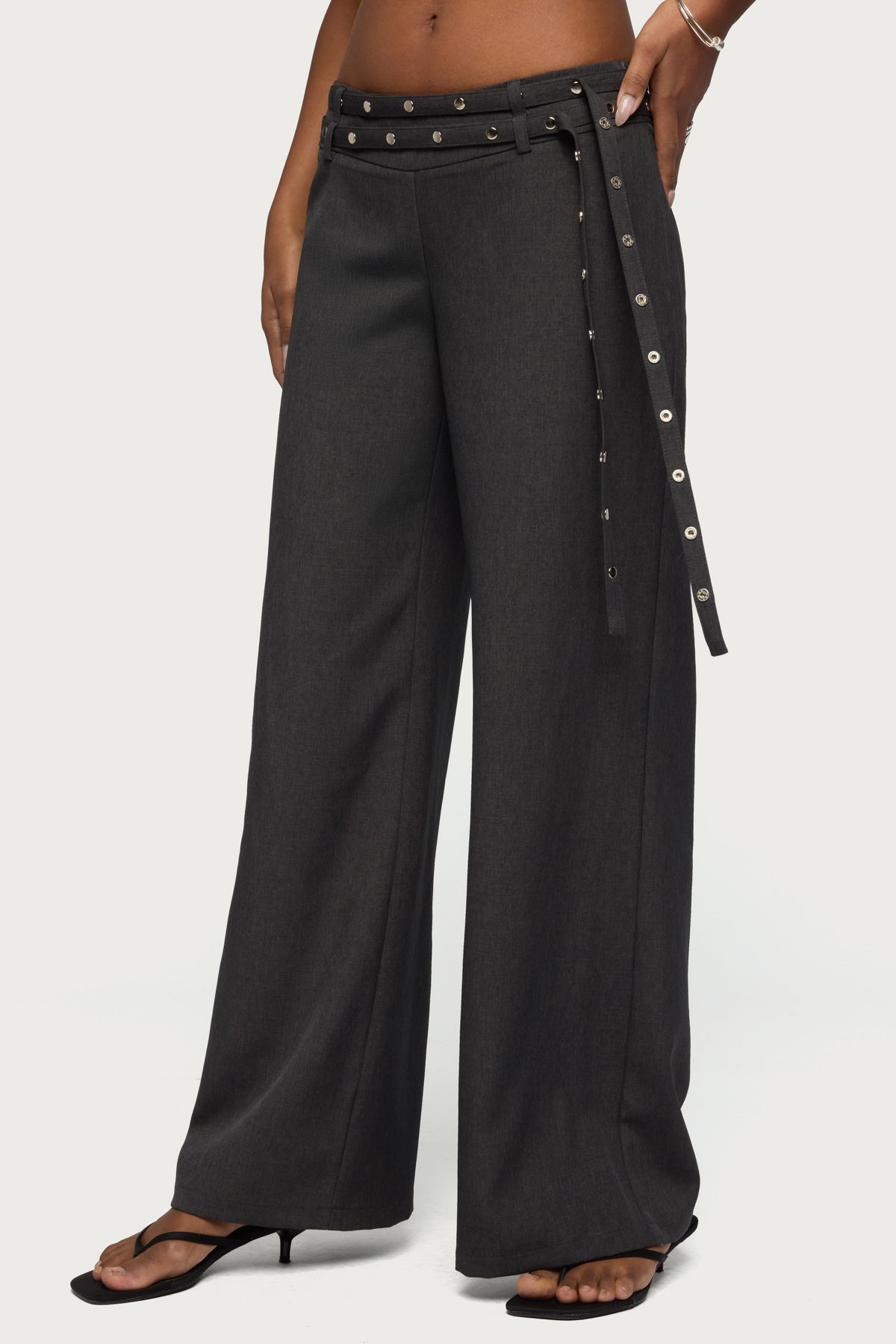 Cruz Double Belt Baggy Tailored Pants