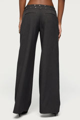 Cruz Double Belt Baggy Tailored Pants
