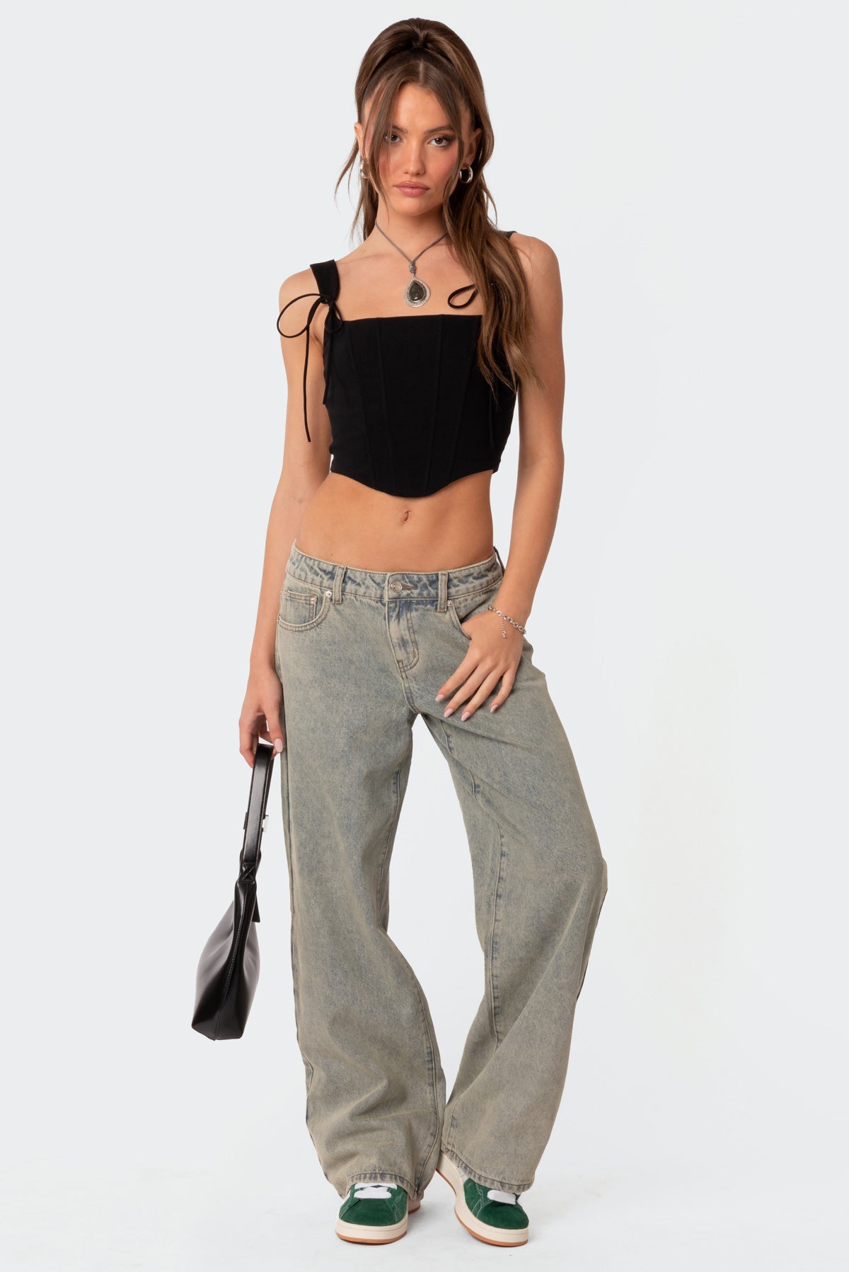 Magda Acid Wash Low Rise Baggy Jeans